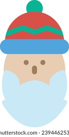 Santa clause single vector line icon