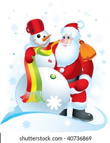 Santa Cláusula y Snowman