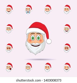 Santa Clause in surprised, smile emoji icon. Santa claus Emoji icons universal set for web and mobile
