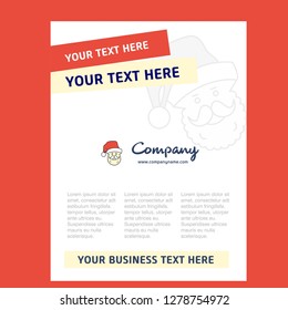 Santa clause Title Page Design for Company profile ,annual report, presentations, leaflet, Brochure Vector Background