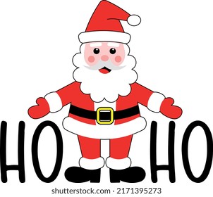 Santa Clause vector. Christmas design.