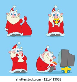 Santa Clauses set for christmas