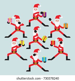  Santa Clauses set for christmas,character Mary Christmas and Happy New Year