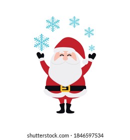 Santa Clauses set for christmas,Collection of Christmas Santa Claus. Merry christmas, Merry christmas santa claus with many gifts and merry christmas snowy.vector illustration and icon
