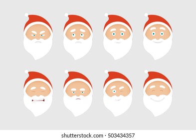 Santa Clauses vector set