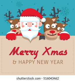 Santa Clauses vector set for christmas
