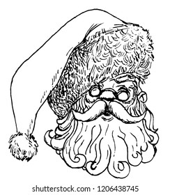 Santa Claus,hand drawn vector illustration,sketch style