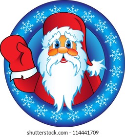 santa claus/snowman waving