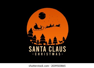 Santa claus,t-shirt merchandise silhouette mockup typography