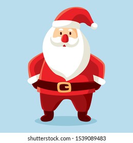 Santa Claus.Vector illustration in cartoon style. Vector image for new year's day, christmas, decoration,winter holiday, design, new year's eve, etc.Christmas and New Year design element.