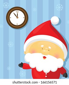 Santa and clocks