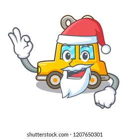 Santa clockwork toy car isolated on mascot