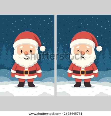 Santa Clous, Vactor Cartoon, Santa Vactor