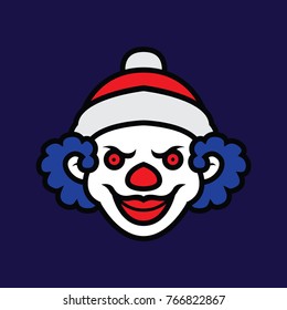 santa clown face design vector