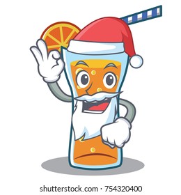 Santa cocktail character cartoon style vector illustration