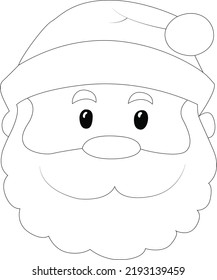 Santa coloring page for kids