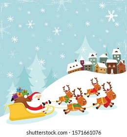Santa Coming to Town With Sleigh