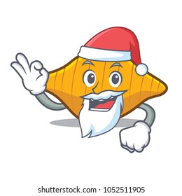 Santa conchiglie pasta mascot cartoon