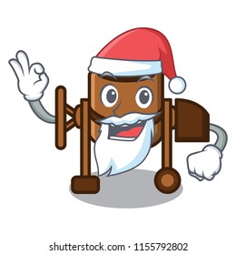 Santa concrete mixer mascot cartoon