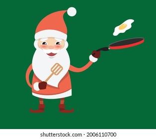 Illustration zum Weihnachtskochen mit flachem Vektorgrafik
