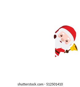 Santa corner cutout with blank background
