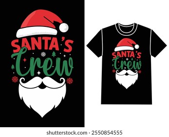 Santa Crew Christmas T-Shirt Design