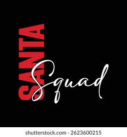 Santa Crew Typographic T-shirt Design
