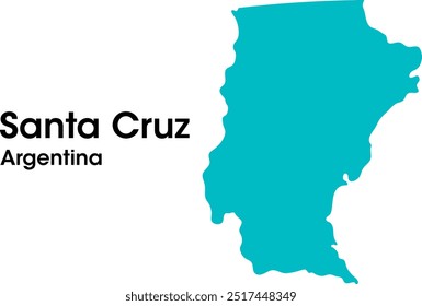 santa cruz argentina map in vectors