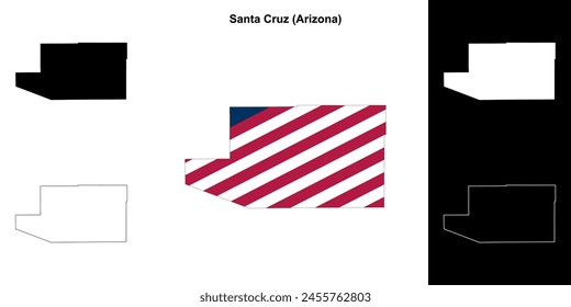 Santa Cruz County (Arizona) outline map set