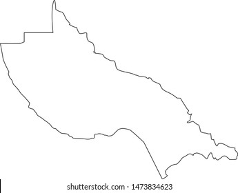 Santa Cruz county map in the state of California