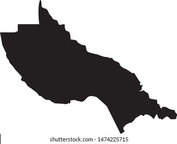 Santa Cruz county map in the state of California