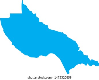 Santa Cruz county map in the state of California