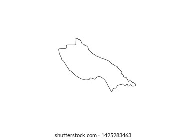 Santa Cruz county outline map California region