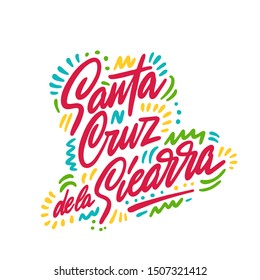 Santa Cruz Dela Siearra Text Design Stock Vector (royalty Free 