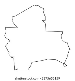 Santa Cruz Department map, administrative division of Bolivia.