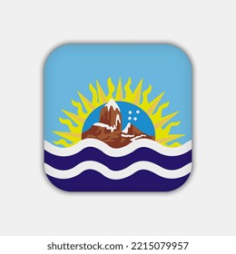 Santa Cruz Flag. Argentina Provinces. Vector Illustration.