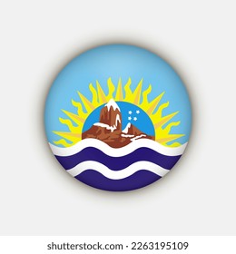 Santa Cruz Flag. Argentina Provinces. Vector Illustration.