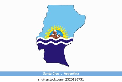 Bandera de Santa Cruz - Provincias de Argentina (Vector)