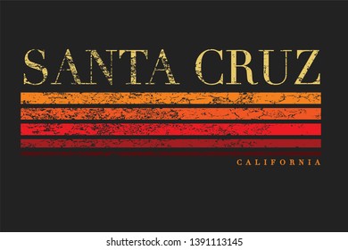 Santa Cruz graphic distressed print