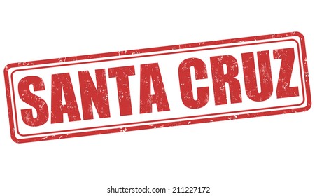 Santa Cruz grunge rubber stamp on white background, vector illustration