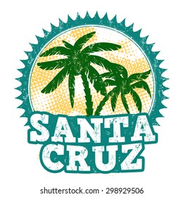 Santa Cruz grunge rubber stamp on white background, vector illustration