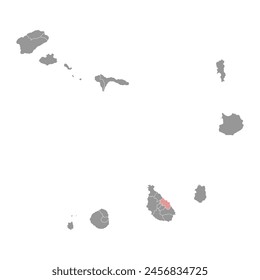 Santa Cruz municipality map, administrative division of Cape Verde. Vector illustration.