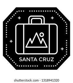 Santa cruz stamp icon 