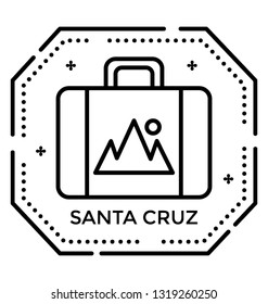 Santa cruz stamp icon 