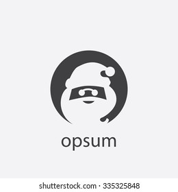 santa cut identity template icon design element