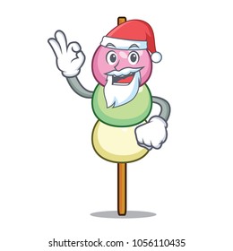 Santa dango mascot cartoon style