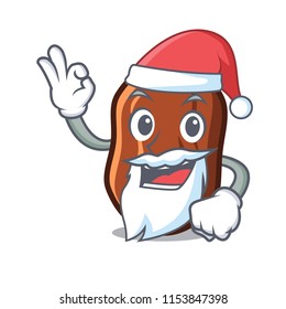 Santa dates fruit mascot cartoon