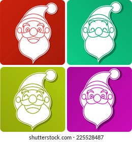 Santa decoration avatars vector cartoon illustration