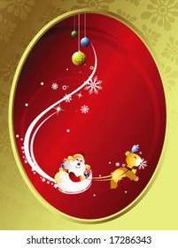 santa and deer