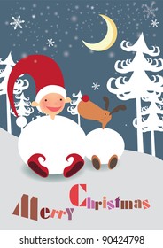 Santa with deer